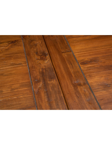 Tavolo Country allungabile in legno massello di tiglio struttura bianca anticata piano noce L120xPR80xH80  cm. Made in Italy Tavolo Country allungabile in legno massello di tiglio struttura bianca anticata piano noce L120xPR80xH80  cm. Made in Italy