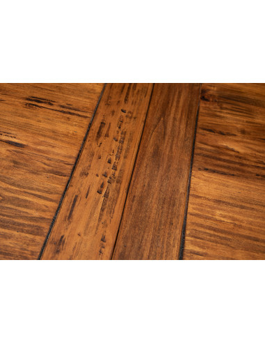 Tavolo Country allungabile in legno massello di tiglio struttura bianca anticata piano noce L200xPR90xH80 cm. Made in Italy Tavolo Country allungabile in legno massello di tiglio struttura bianca anticata piano noce L200xPR90xH80 cm. Made in Italy