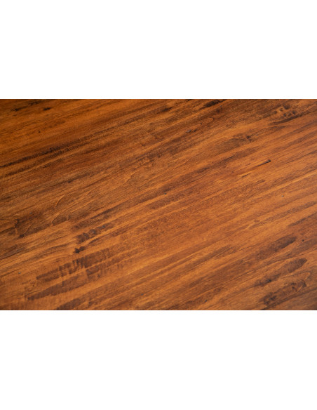 Tavolo Country allungabile in legno massello di tiglio struttura bianca anticata piano noce L200xPR90xH80 cm. Made in Italy