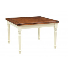 Tavolo allungabile a libro Country in legno massello. Made in Italy