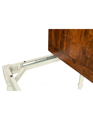 Mesa plegable extensible de campo de madera maciza. Mecanismo de extensión. Hecho en italia Mesa plegable extensible de campo de madera maciza. Mecanismo de extensión. Hecho en italia