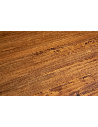 Tavolo Country  in legno massello di tiglio struttura bianca anticata  piano noce 70x70x78 cm. Made in Italy Tavolo Country  in legno massello di tiglio struttura bianca anticata  piano noce 70x70x78 cm. Made in Italy