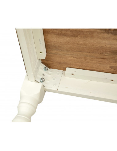 Tavolo Country  in legno massello di tiglio struttura bianca anticata  piano noce 70x70x78 cm. Made in Italy Tavolo Country  in legno massello di tiglio struttura bianca anticata  piano noce 70x70x78 cm. Made in Italy