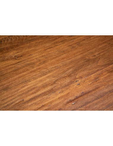 Tavolo fisso Country in legno massello di tiglio struttura bianca anticata piano noce 80x80x78 cm. Made in Italy Tavolo fisso Country in legno massello di tiglio struttura bianca anticata piano noce 80x80x78 cm. Made in Italy