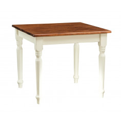 Fixed square two-colored table, handcrafted. Made in Italy