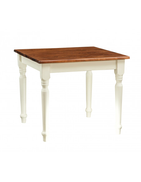 Mesa quadrada fixa bicolor, feita à mão. Feito na Itália
