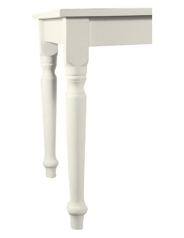 Tavolo fisso Country in legno massello di tiglio finitura bianca anticata 80x80x78 cm Tavolo fisso Country in legno massello di tiglio finitura bianca anticata 80x80x78 cm