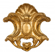 BRASÃO HARDIC EM MADEIRA ACABAMENTO FOLHA DE OURO L57XDP8XH57 CM 2