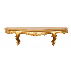 MENSOLA A MURO IN LEGNO FINITURA FOGLIA ORO ANTICATO L47XPR13XH14 CM 2