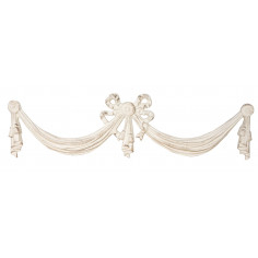 SOPRAPORTA IN LEGNO FINITURA BIANCO ANTICATO L136XPR6XH37 CM 2