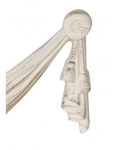 SOPRAPORTA IN LEGNO FINITURA BIANCO ANTICATO L136XPR6XH37 CM SOPRAPORTA IN LEGNO FINITURA BIANCO ANTICATO L136XPR6XH37 CM