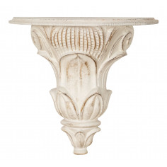 MENSOLA A MURO IN LEGNO FINITURA BIANCO  ANTICATO L39XPR21XH37 CM MADE IN ITALY 2