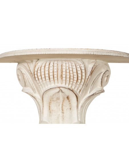 PRATELEIRA DE PAREDE EM MADEIRA ANTIGA COM ACABAMENTO BRANCO L39XDP21XH37 CM MADE IN ITALY