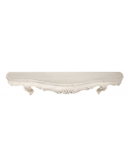 MENSOLA A MURO IN LEGNO FINITURA BIANCO ANTICATO L59XPR13XH14 CM