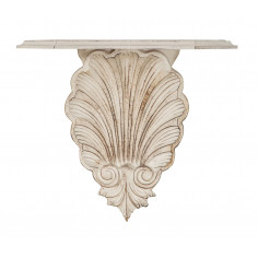 MENSOLA A MURO IN LEGNO FINITURA BIANCO ANTICATO L39XPR24XH37 CM 2