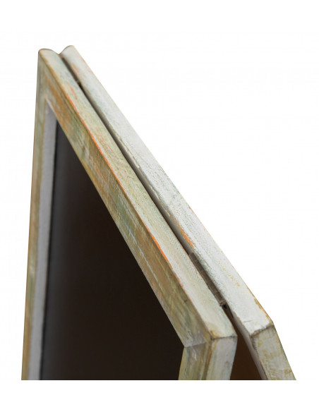 LAVAGNA DA TERRA BIFACCIALE CON CORNICE IN LEGNO L50XPR4,5XH100 CM