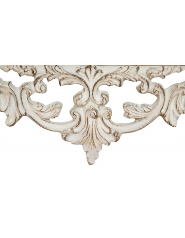 PRATELEIRA DE PAREDE DE MADEIRA ACABAMENTO BRANCO ANTIGO L46XDP17XH22 CM FEITO NA ITÁLIA PRATELEIRA DE PAREDE DE MADEIRA ACABAMENTO BRANCO ANTIGO L46XDP17XH22 CM FEITO NA ITÁLIA