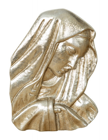 DECORO DA PARETE VOLTO MADONNA FINITURA ARGENTO L23XPR4XH32 CM MADE IN ITALY DECORO DA PARETE VOLTO MADONNA FINITURA ARGENTO L23XPR4XH32 CM MADE IN ITALY