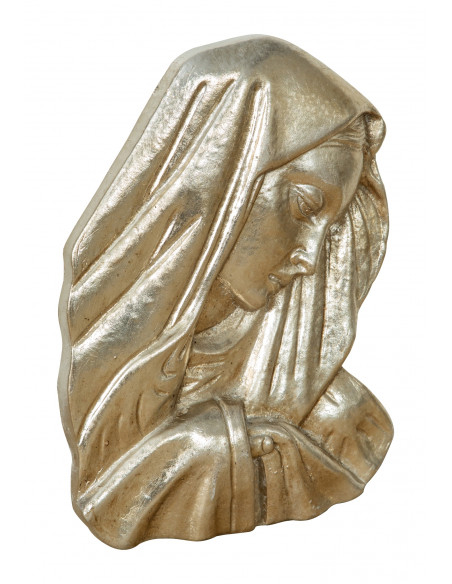 MADONNA'S FACE WALL DECOR ACABAMENTO PRATA L23XDP4XH32 CM FEITO NA ITÁLIA