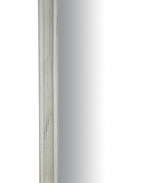 SPECCHIERA DA PARETE IN LEGNO FINITURA BIANCO ANTICATO L82XPR4XH40 CM MADE IN ITALY