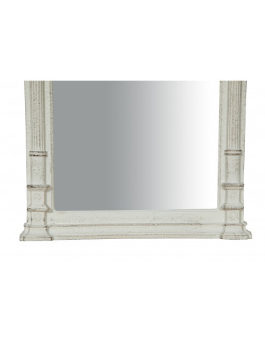 ESPELHO DE PAREDE DE MADEIRA ACABAMENTO BRANCO ANTIGO L82XDP4XH40 CM FEITO NA ITÁLIA ESPELHO DE PAREDE DE MADEIRA ACABAMENTO BRANCO ANTIGO L82XDP4XH40 CM FEITO NA ITÁLIA