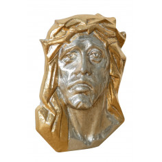 DECORAÇÃO DE PAREDE FACE DE CRISTO ACABAMENTO BRANCO ANTIGO L20XDP6XH29 CM FEITO NA ITÁLIA