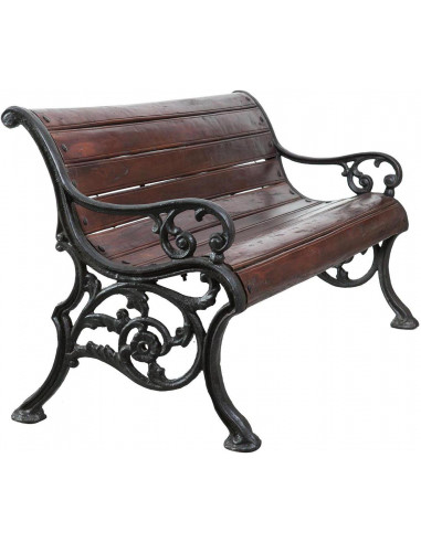 Panchina in legno massiccio e ghisa  L160xPR65xH75 cm Panchina in legno massiccio e ghisa  L160xPR65xH75 cm