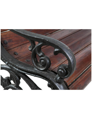 Banco em madeira maciça e ferro fundido L160xDP65xH75 cm Banco em madeira maciça e ferro fundido L160xDP65xH75 cm