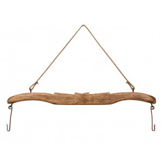 Giogo in legno massello di tiglio finitura naturale L161xPR8xH41 cm. Made in Italy