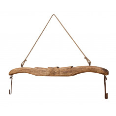 Solid lime wood natural finish W161xDP8xH41 cm sized joke. Made in Italy 2