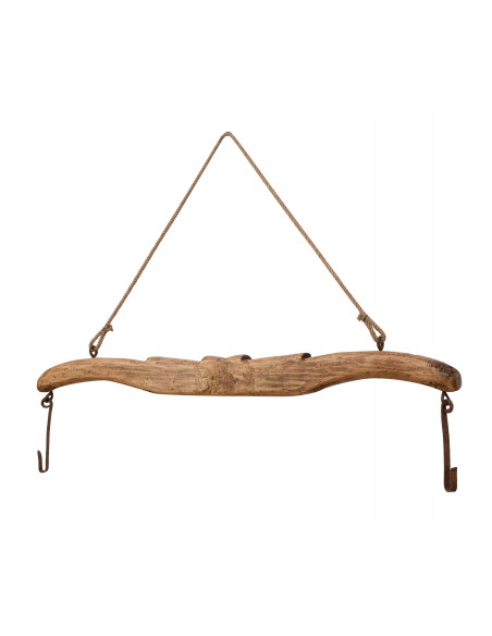 Giogo in legno massello di tiglio finitura naturale L161xPR8xH41 cm. Made in Italy