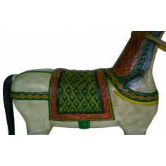 Cavalo de madeira maciça pintado W34xDP200xH210 cm 2