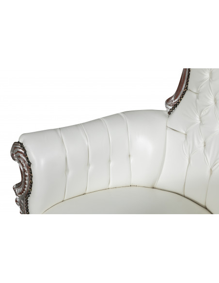 POLTRONA DE TRONO ESTILO FRANCÊS LOUIS XVI EM MADEIRA MACIÇA DE FAIA