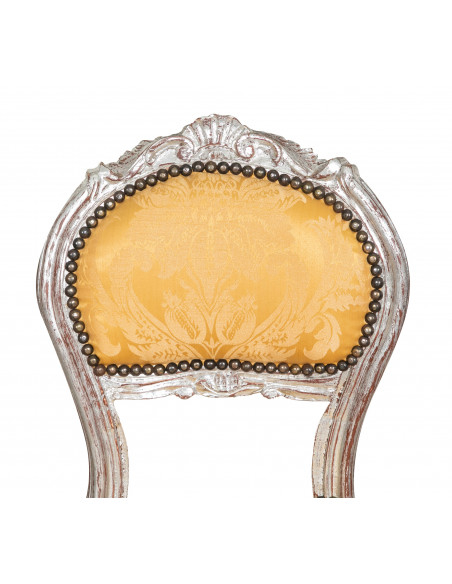 Poltrona Louis XVI em madeira maciça de faia L42XPR45XH90 cm