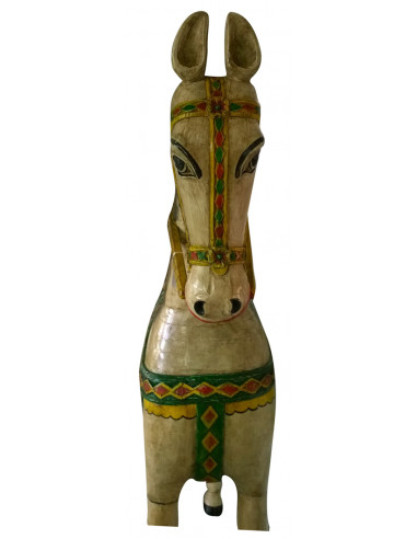 Cavallo in legno massiccio dipinto L34xPR200xH210 cm Cavallo in legno massiccio dipinto L34xPR200xH210 cm