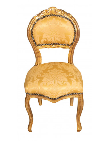 Silla de madera de haya maciza de estilo francés Luis XVI L42XPR45XH90 cm Silla de madera de haya maciza de estilo francés Luis XVI L42XPR45XH90 cm