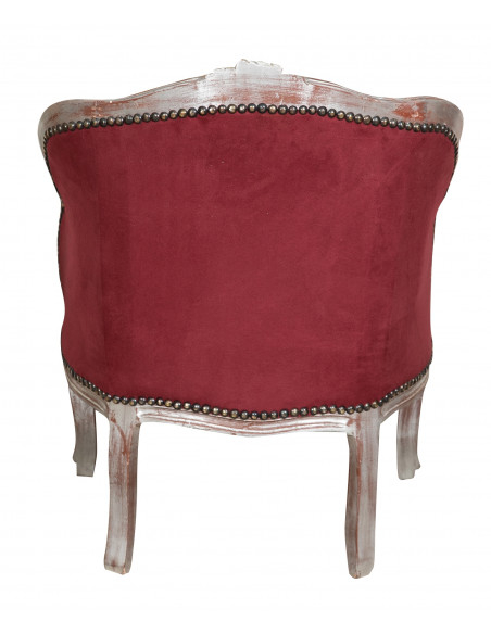 Sillón estilo francés Luis XVI de madera maciza de haya L63XPR57XH80 cm