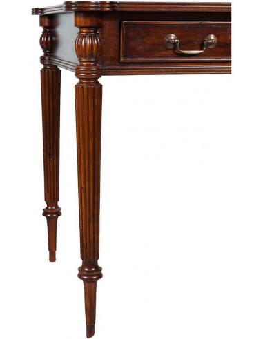 Scrivania scrittoio in legno massello di mogano finitura noce 126x65x75  cm Scrivania scrittoio in legno massello di mogano finitura noce 126x65x75  cm