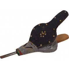 Soffietto a mantice artigianale  in legno, ferro e similpelle L43xPR15,5xH4,5 cm 2