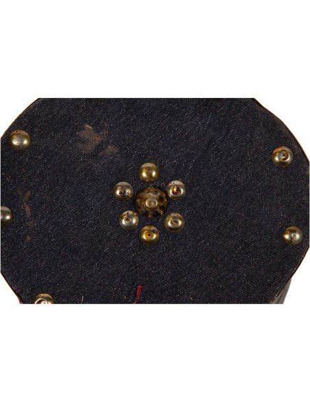 Soffietto a mantice artigianale  in legno, ferro e similpelle L43xPR15,5xH4,5 cm