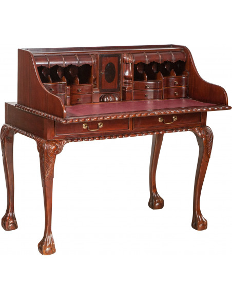 Scrittoio Lady secretaire in legno massello di mogano finitura noce 103x64x105 cm