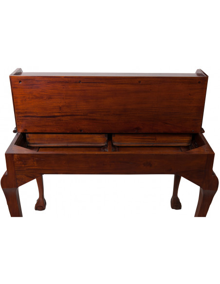 Scrittoio Lady secretaire in legno massello di mogano finitura noce 103x64x105 cm