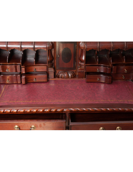 Scrittoio Lady secretaire in legno massello di mogano finitura noce 103x64x105 cm