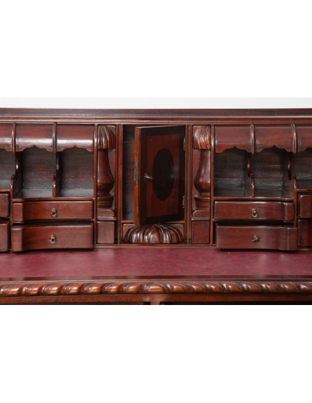Scrittoio Lady secretaire in legno massello di mogano finitura noce 103x64x105 cm