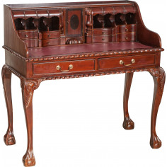 Scrittoio Lady secretaire in legno massello di mogano finitura noce 103x64x105 cm