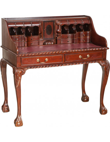 Scrittoio Lady secretaire in legno massello di mogano finitura noce 103x64x105 cm