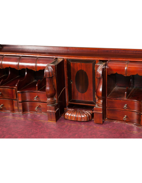 Scrittoio Lady secretaire in legno massello di mogano finitura noce 103x64x105 cm