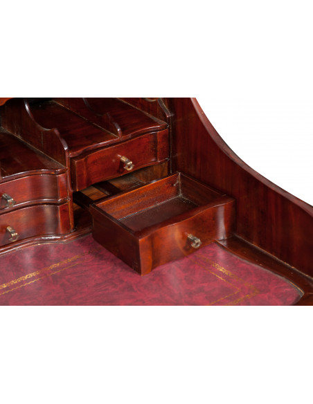 Scrittoio Lady secretaire in legno massello di mogano finitura noce 103x64x105 cm