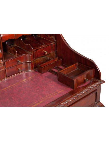 Scrittoio Lady secretaire in legno massello di mogano finitura noce 103x64x105 cm