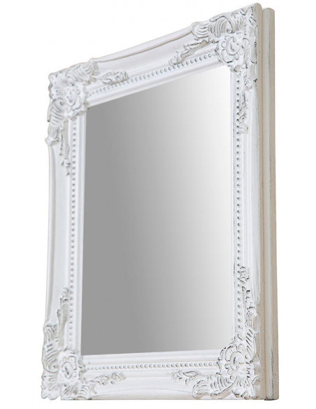 Specchiera da appendere verticale/orizzontale 27x3x32 cm finitura bianco anticato